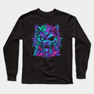 Deathcore Cat | Hardcore Cat | Skater Cat | Drippy Cat Long Sleeve T-Shirt